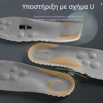 Καουτσούκ πάτοι για αθλητικά παπούτσια, unisex, πλήρης πάτος, αύξηση ύψους