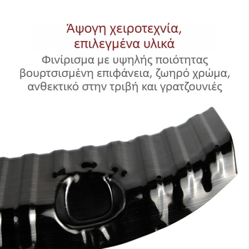 Ατσάλινο ενσωματωμένο προστατευτικό για τον πίσω χώρο αποσκευών Tesla Model 3, με εκτύπωση λογοτύπου και δυνατότητα ιδιωτικής ετικέτας