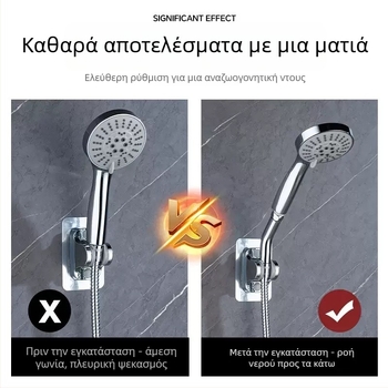 Κεφαλή ντους με 135° γωνιακή άρθρωση και φορητή κεφαλή ψεκασμού, από ατσάλι, με βιδωτή σύνδεση