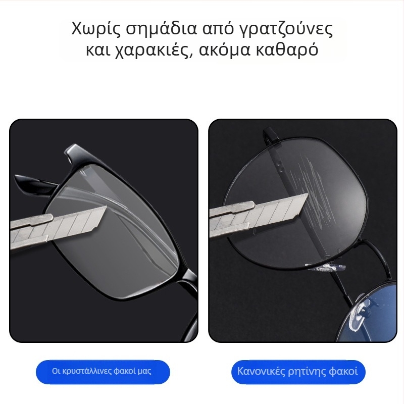 Γυαλιά ανάγνωσης με κρυσταλλικούς φακούς, υψηλής ευκρίνειας, αντικόπωσης, εξαιρετικά ελαφριά, vintage στυλ, πλαίσιο TR90 (TR90 πλαίσιο; κρυσταλλικοί φακοί; vintage στυλ)