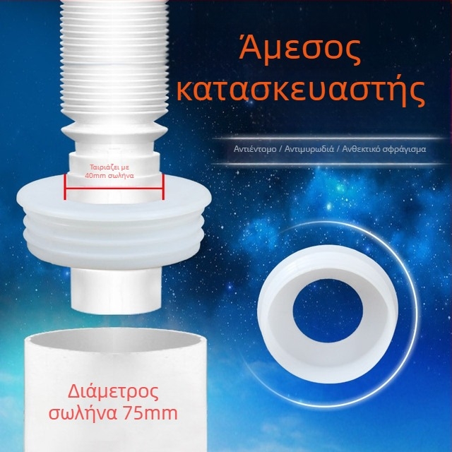 Σιλικονούχος δακτύλιος σφράγισης κατά των οσμών για αποχετευτικά αγωγούς κουζίνας και πλυντηρίου | Αντιεντομικό | Μάρκα Madloog/Medilong | Εγκατάσταση | Διαθέσιμο ιδιωτικής ετικέτας