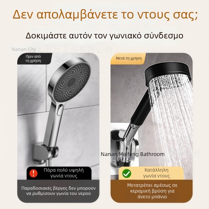 Ρυθμιστής γωνίας ντους, από ανοξείδωτο χάλυβα, χρωμιωμένη επιφάνεια, εγκατάσταση με κρυφή βίδα