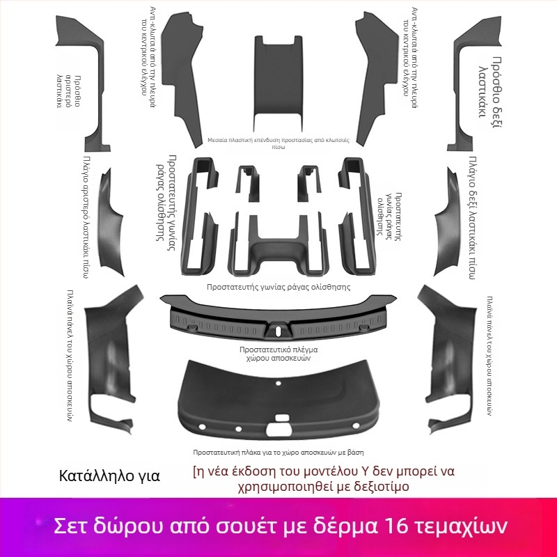 Ταινία κατωφλίου για Tesla YL, υλικό PP, αυτοκόλλητη εγκατάσταση, πλευρικό τμήμα αυτοκινήτου