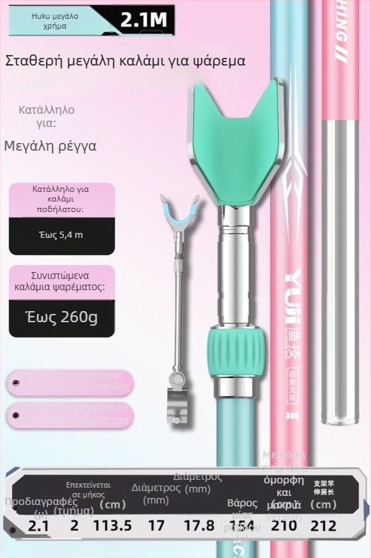 Εξωτερική φορητή καρβονική τουρεντ βάση για καλάμια ψαρέματος, με περιστροφή σε πολλές κατευθύνσεις