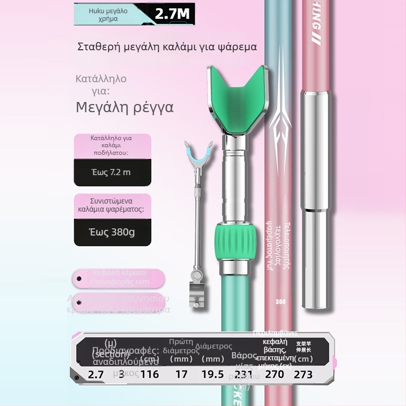 Εξωτερική φορητή καρβονική τουρεντ βάση για καλάμια ψαρέματος, με περιστροφή σε πολλές κατευθύνσεις