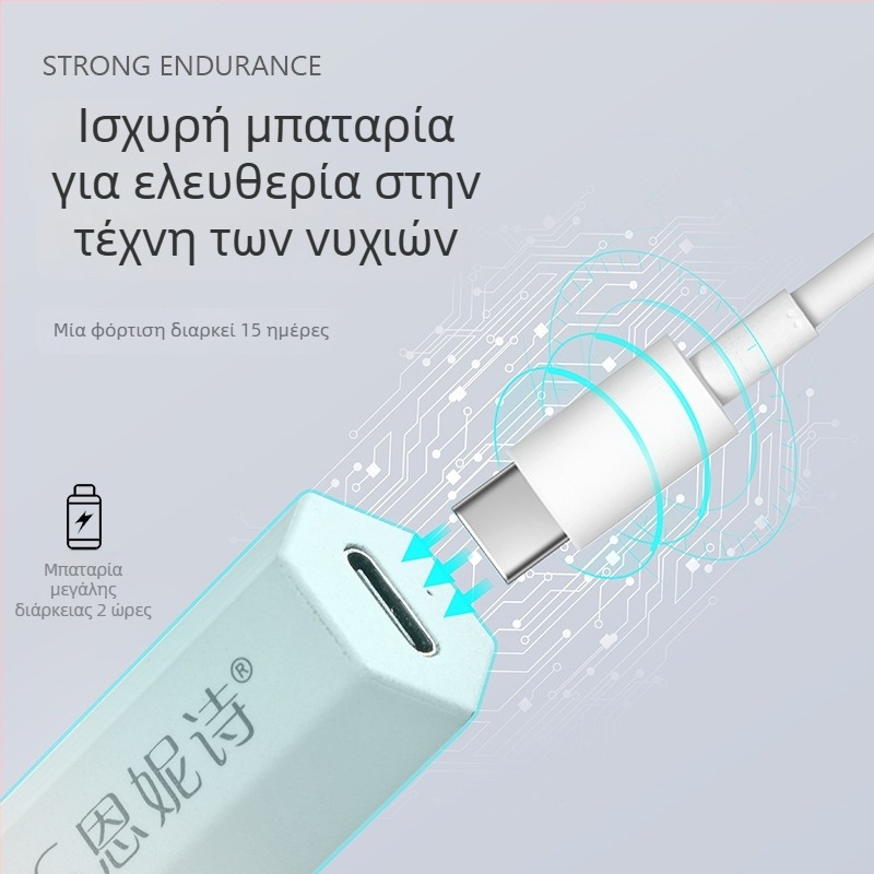 Εξάγωνη φορητή λυχνία φωτοθεραπείας για μανικιούρ με επαναφορτιζόμενη μπαταρία