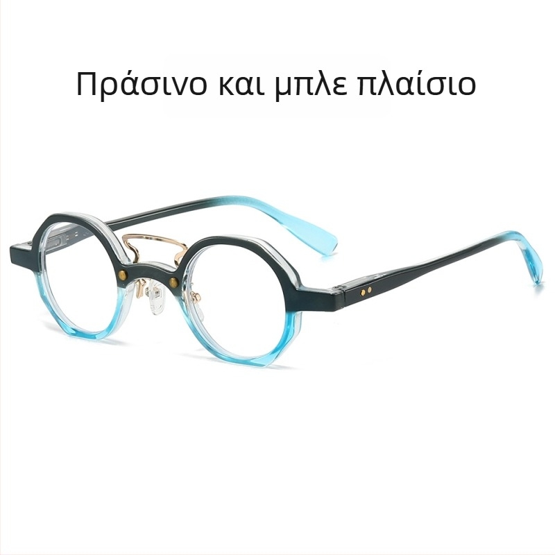 Γυαλιά ανάγνωσης με ρετρό, μικρού μεγέθους κυκλικό σκελετό και ελατηριωτές βραχίονες, φακοί από ρητίνη με προστασία από μπλε φως, υποστήριξη κοντινής όρασης; πλαίσιο PC, πλήρες πλαίσιο, κατάλληλα για μικρά πρόσωπα και ηλικιωμένους