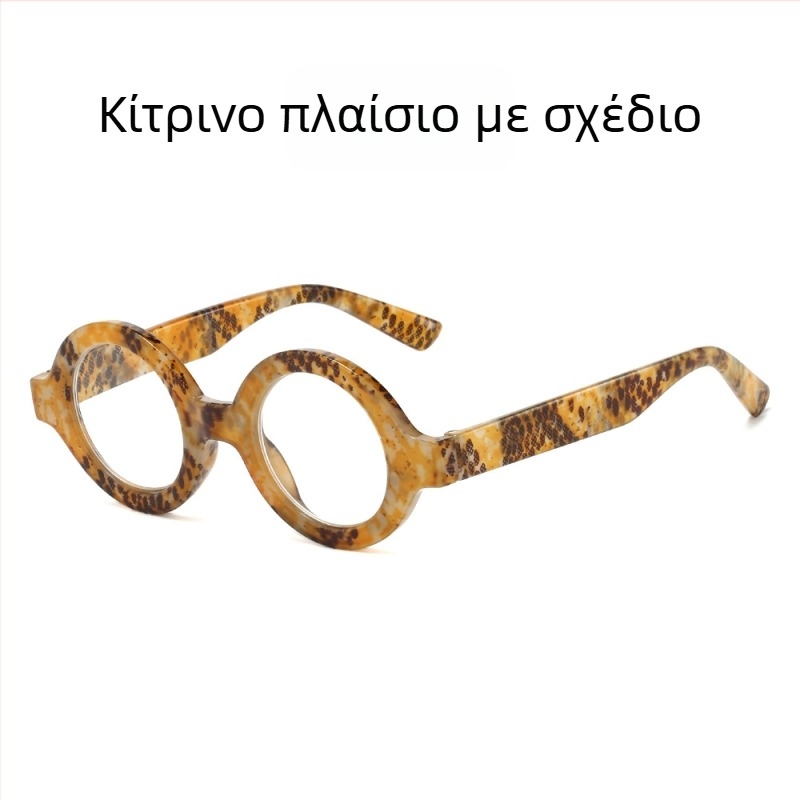 Ρετρό γυαλιά ανάγνωσης με στρογγυλό σκελετό, αντι-μπλε φως, PC φακοί, πλήρης σκελετός, συμβατά με μυωπία, καλλιτεχνικό vintage στυλ, καλοκαίρι 2025.
