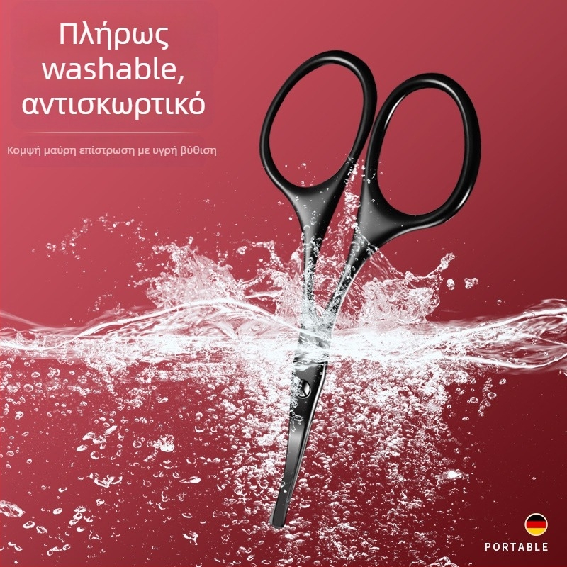 Τριμερ μύτης με κυκλική κεφαλή – χειροκίνητο σετ, μικρά ψαλίδια και κοπτικό νυχιών, ανοξείδωτο ατσάλι