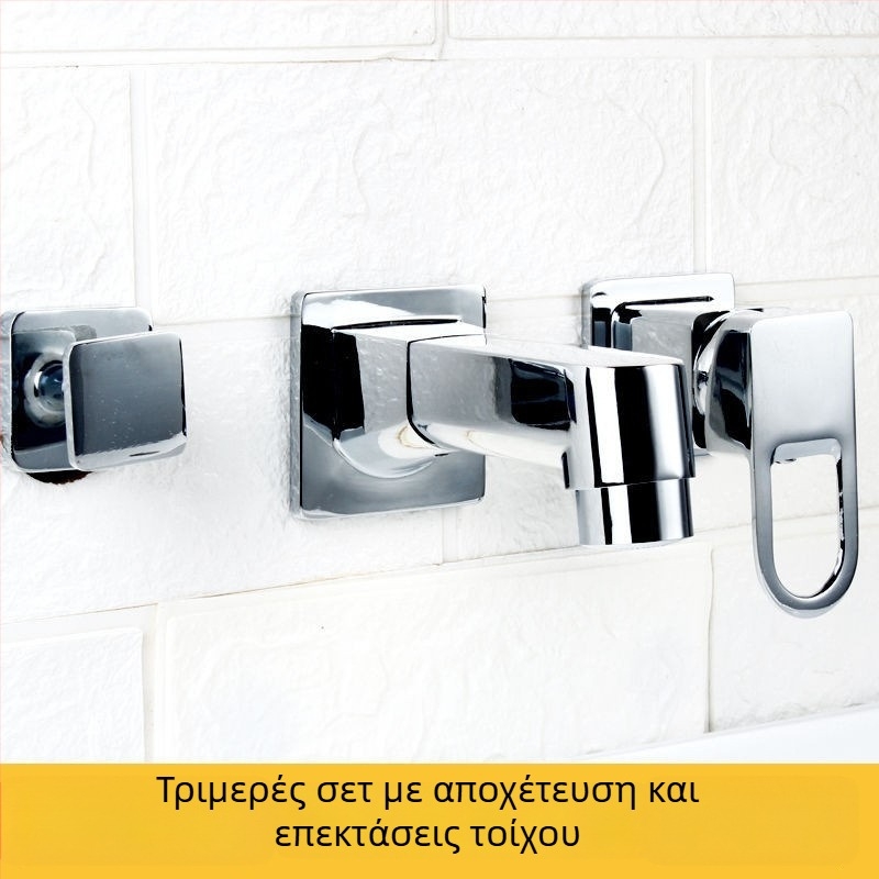 Εντοιχισμένη βρύση μπάνιου με μαγνητικές, ηλεκτρικές και ανάμεικτες λειτουργίες, τρίπλευρη κατασκευή, μοντέλο 65556, κεραμικός βαλβίδας, σετ 2/3/4 τεμαχίων