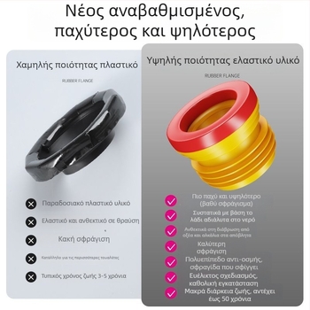 Σφράγιση φλαντζας λεκάνης, ελαστικό δαχτυλίδι στεγανοποίησης, μοντέρνο μινιμαλιστικό στυλ, εγκατάσταση πάστα, OEM
