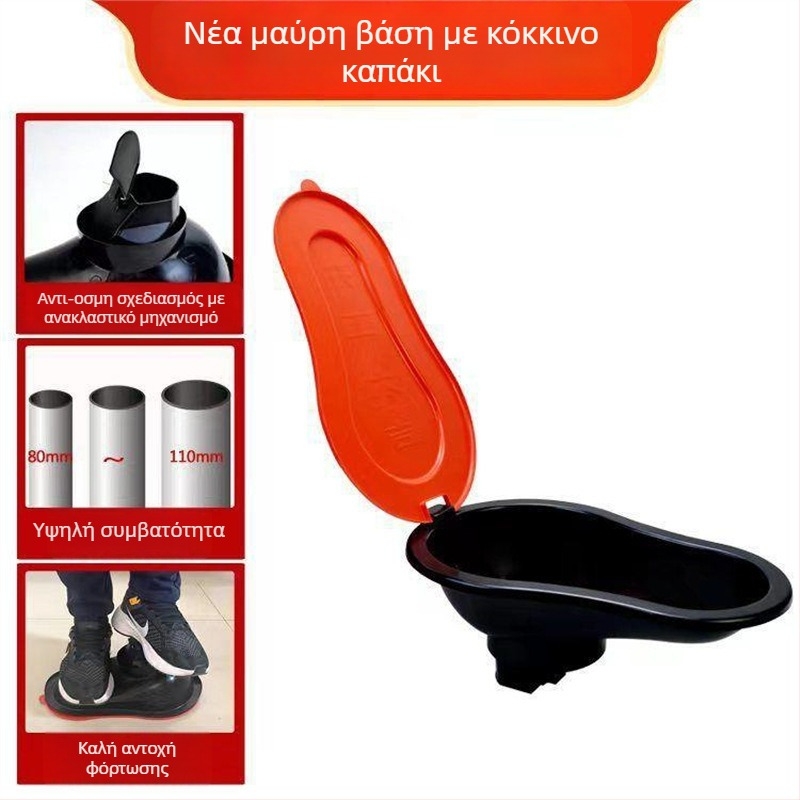 Πλαστική τουαλέτα τύπου squat για εργοτάξιο, μιας χρήσης, CE πιστοποιημένη, χωρίς δεξαμενή νερού, без σιφόν