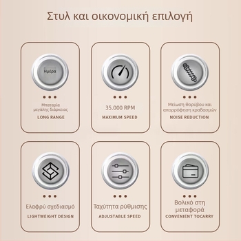 Μικρή ηλεκτρική συσκευή για τρίψιμο νυχιών για αφαίρεση νεκρού ιστού, επαγγελματικά εργαλεία μανικιούρ, μοντέλο 02, εγχώρια μάρκα.