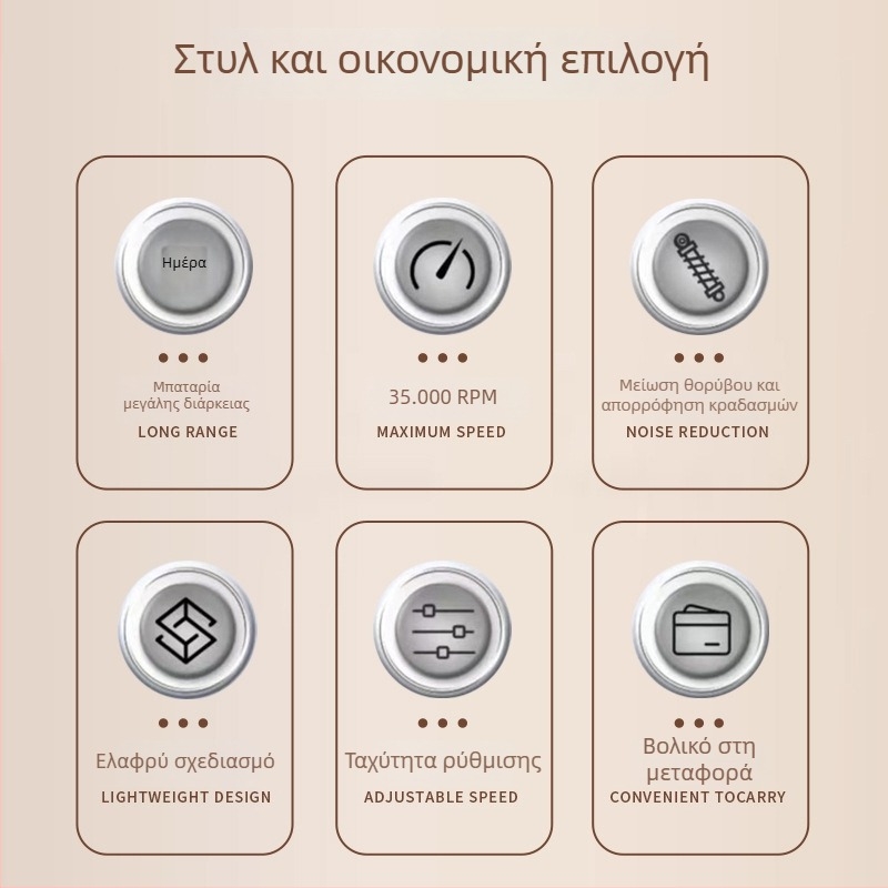 Μικρή ηλεκτρική συσκευή για τρίψιμο νυχιών για αφαίρεση νεκρού ιστού, επαγγελματικά εργαλεία μανικιούρ, μοντέλο 02, εγχώρια μάρκα.