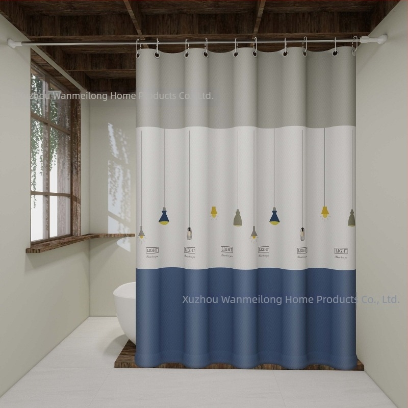 Κουρτίνα ντους από πολυεστέρα για μπάνιο, παχύτερη, αδιάβροχη και ανθεκτική στη μούχλα, με μοτίβο καρτούν σε εθνοτικό στυλ, προσαρμόσιμη