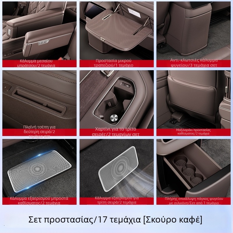 NIO ES8 κιτ εσωτερικού για κεντρική κονσόλα με σιλικόνη και αντιολισθητικό πατάκι για ποτήρια – εγκατάσταση με snap-on
