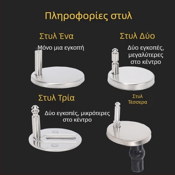 Δαχτυλίδι στερέωσης καλύμματος τουαλέτας, ανοξείδωτο ατσάλι, ηλεκτροκολλημένο, με μηχανική τοποθέτηση, μοντέρνο και απλό στυλ