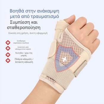 Αθλητικό σετ προστασίας καρπού και δαχτύλων με αναπνεύσιμο πολυεστερικό ύφασμα, σταθεροποίηση καρπού, προστασία δαχτύλων, συμπιεστική στερέωση