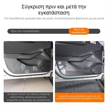 Fuhe ABS διακοσμητικό αυτοκόλλητο πλαϊνού πάνελ αυτοκινήτου, μοτίβο ανθρακονήματος, αυτοκόλλητη προστασία εσωτερικού, συμβατό με Xiaomi SU7/YU7
