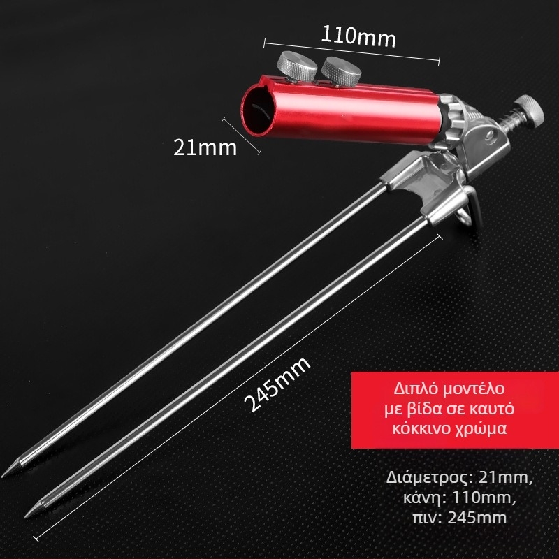 Chaoyu βάση για καλαμάκι ψαρέματος με βύσμα γείωσης, περιστρεφόμενη σε πολλές κατευθύνσεις, πτυσσόμενη, μεταλλική κατασκευή, μοντέλο Dd64495