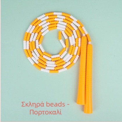 Παιδικό PU σκοινί για άλμα με χάντρες, ρυθμιζόμενο μοτίβο χαντρών, σκοινί με χάντρες για σκάλισμα, 2.8