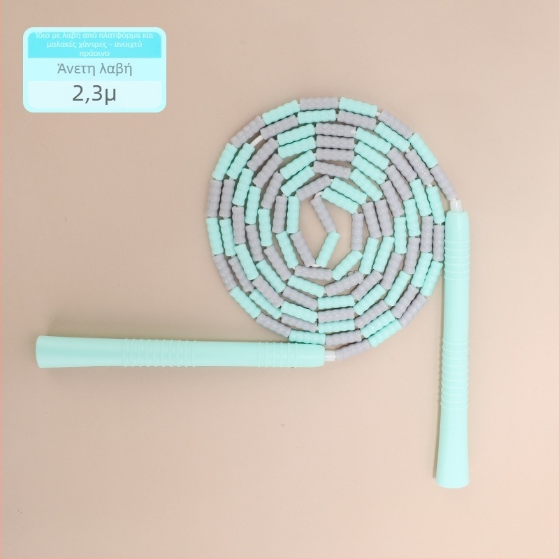 Παιδικό PU σκοινί για άλμα με χάντρες, ρυθμιζόμενο μοτίβο χαντρών, σκοινί με χάντρες για σκάλισμα, 2.8