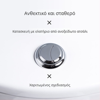Κουμπί flush τουαλέτας – διπλής πίεσης, στρογγυλό, ABS υλικό, συμβατό με πολλές δεξαμενές