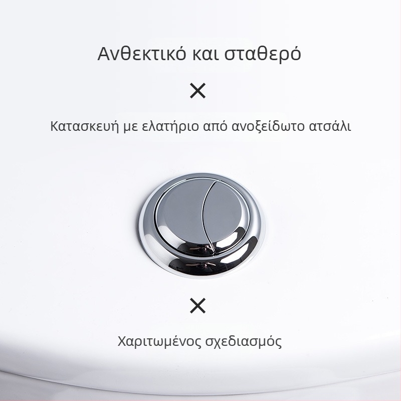 Κουμπί flush τουαλέτας – διπλής πίεσης, στρογγυλό, ABS υλικό, συμβατό με πολλές δεξαμενές