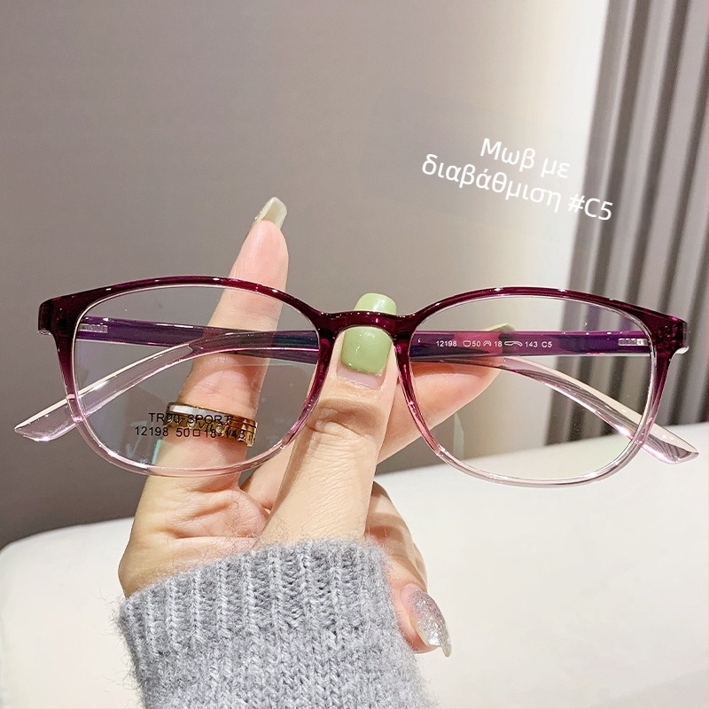 Chuan baoxi Προσβυωπικά γυαλιά ανάγνωσης, Unisex, TR90 σκελετός, Οβάλ σχήμα, Πολυκαρβονικά φακοί