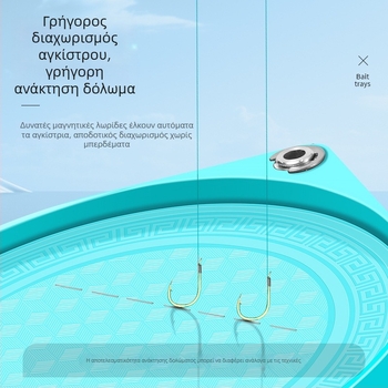 Κιβώτιο δολωμάτων για ψάρεμα με ισχυρή μαγνητική πλάκα και κάθετο ράφι για αγκίστρια, ABS πλαστικό; μάρκα Drooping string; διαθέσιμες αδειοδοτημένες ιδιωτικές μάρκες