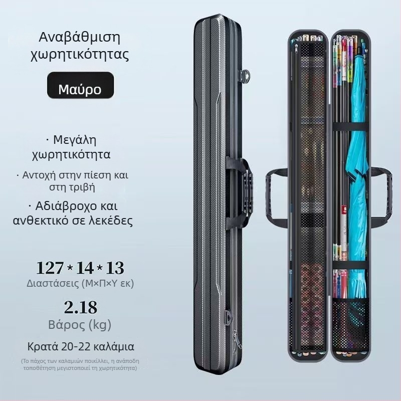 Νέα θήκη για καλάμια ψαρέματος με σκληρό περίβλημα, ορθογώνιο αδιάβροχο κουτί αποθήκευσης