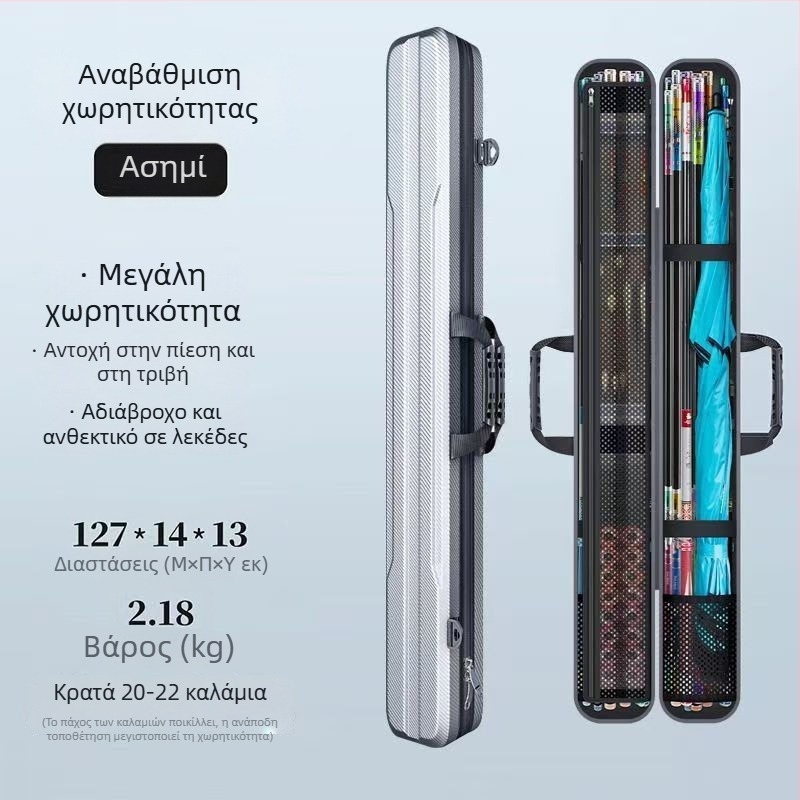 Νέα θήκη για καλάμια ψαρέματος με σκληρό περίβλημα, ορθογώνιο αδιάβροχο κουτί αποθήκευσης