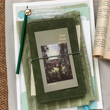 Σημειωματάριο με ελεύθερες σελίδες, κάλυμμα PU γούνα προβάτου, δημιουργικό στυλ, Language path