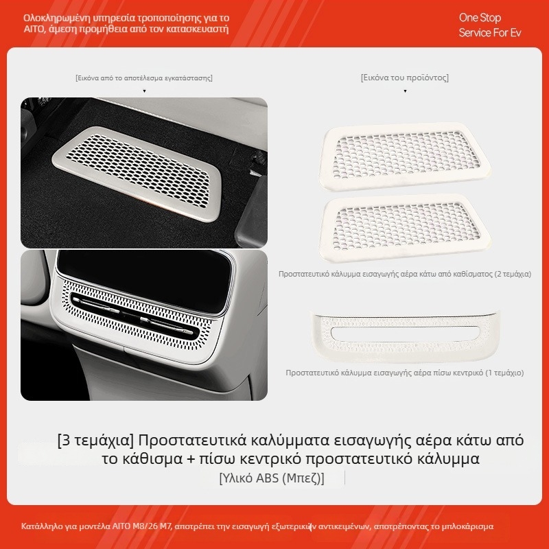 Μάσκα εξόδου για τον πίσω αεραγωγό Wenjie M7/M8 — ABS, Mandini, μοντέλο 202601022127