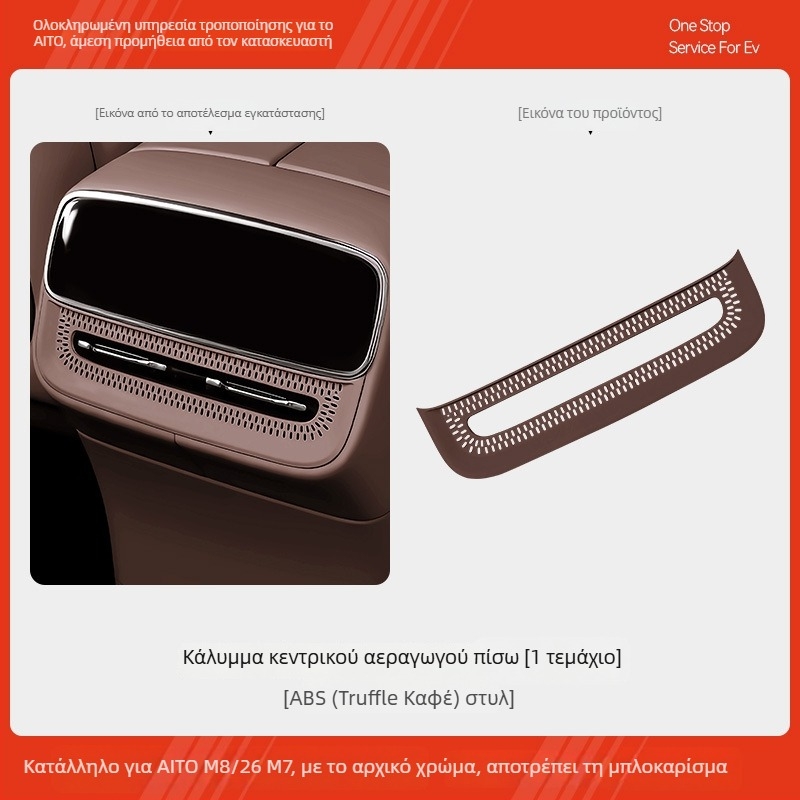 Μάσκα εξόδου για τον πίσω αεραγωγό Wenjie M7/M8 — ABS, Mandini, μοντέλο 202601022127