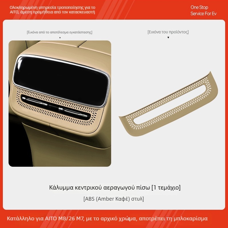 Μάσκα εξόδου για τον πίσω αεραγωγό Wenjie M7/M8 — ABS, Mandini, μοντέλο 202601022127