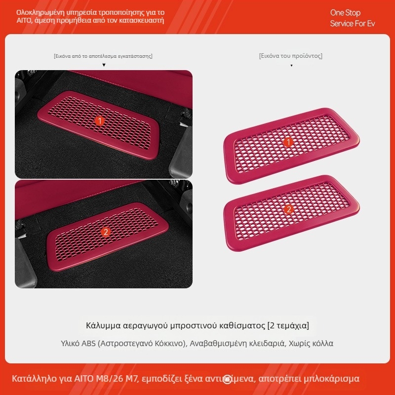 Μάσκα εξόδου για τον πίσω αεραγωγό Wenjie M7/M8 — ABS, Mandini, μοντέλο 202601022127