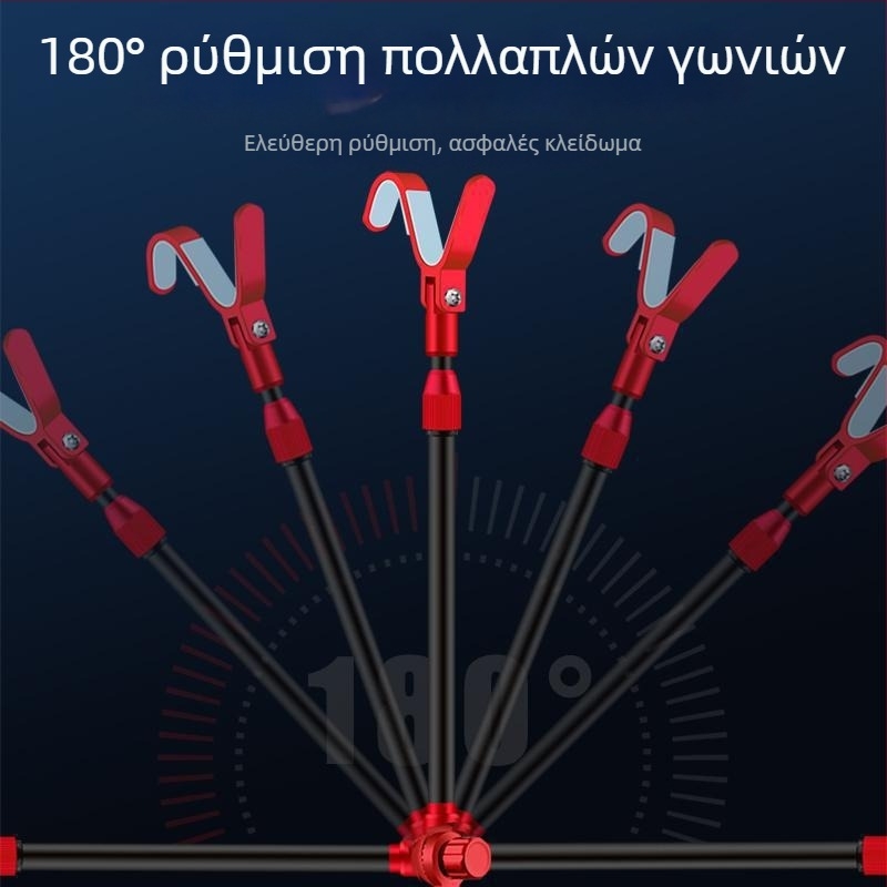 Mengda καθολικό μεταλλικό στηρίγμα για καλάμι ψαρέματος, Σ-τύπου, αντιολισθητικό, κράμα αλουμινίου
