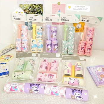Mu qixi Cartoon σετ ρολού για απομάκρυνση τριχών με ανταλλακτικά φύλλα — πλαστικό εργαλείο αφαίρεσης τριχών