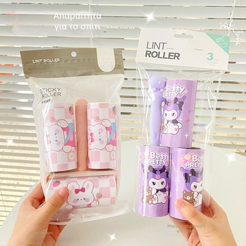 Mu qixi Cartoon σετ ρολού για απομάκρυνση τριχών με ανταλλακτικά φύλλα — πλαστικό εργαλείο αφαίρεσης τριχών