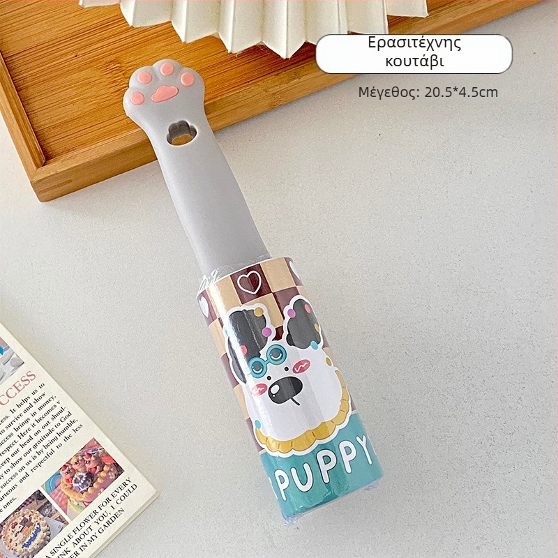 Mu qixi Cartoon σετ ρολού για απομάκρυνση τριχών με ανταλλακτικά φύλλα — πλαστικό εργαλείο αφαίρεσης τριχών