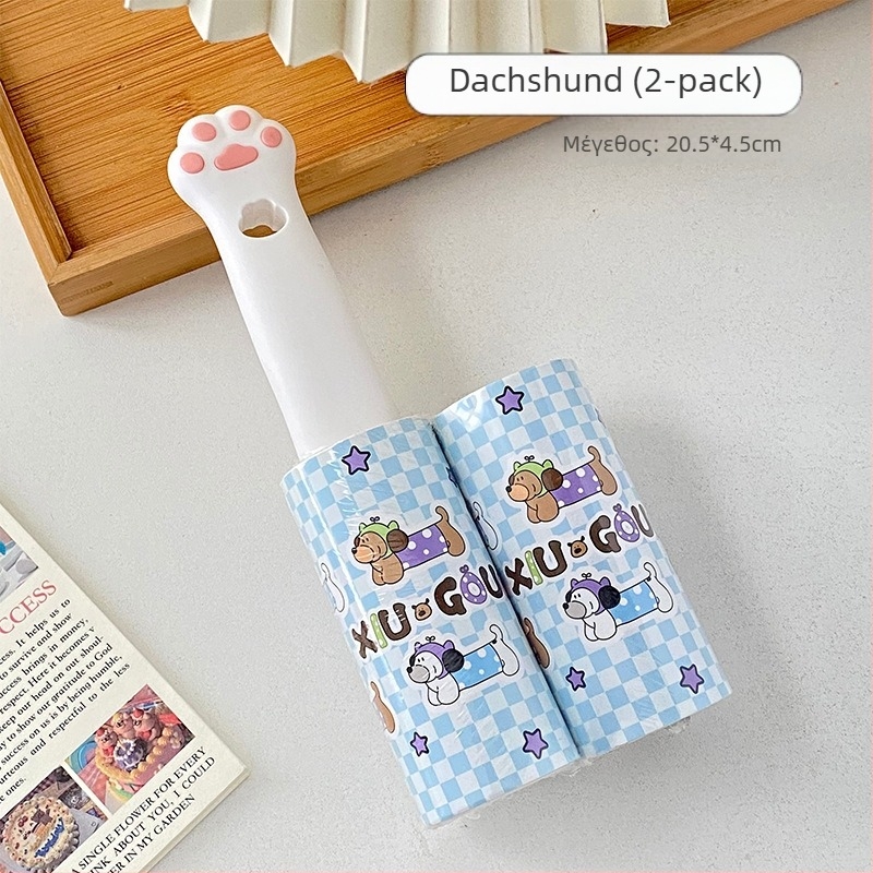 Mu qixi Cartoon σετ ρολού για απομάκρυνση τριχών με ανταλλακτικά φύλλα — πλαστικό εργαλείο αφαίρεσης τριχών