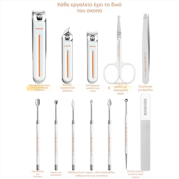 Σετ εργαλείων νυχιών Messi με αντιεκσπλάσιμο σχεδιασμό για μανικιούρ και πεντικιούρ, από ανθρακουχο χάλυβα, πλαστικό και ανοξείδωτο χάλυβα, φορητό για οικιακή χρήση, συνδυασμένο σετ