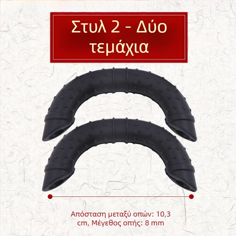 Σιλικονούχα καλύμματα για τα αυτιά της κατσαρόλας, θερμομονωτικά, για παλιό τηγάνι με διπλά αυτιά και μεγάλο γουόκ με κλιπ χειρολαβής, ανθεκτικά σε υψηλές θερμοκρασίες