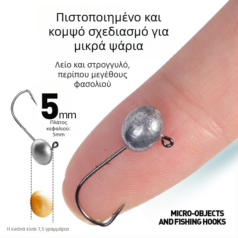 Αγκίστρι με κεφαλή από μόλυβδο για αλιεία σε ακτή του ωκεανού, με ακίδες