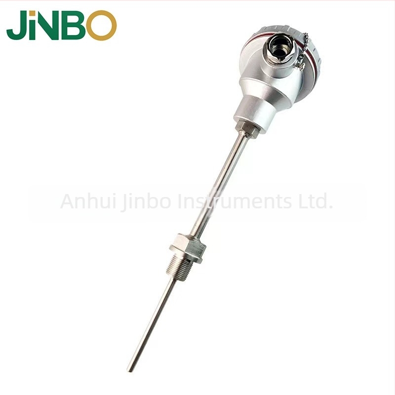 Jinbo JB-WRNK022 Αισθητήρας θερμοκρασίας τύπου Κ με προσαρμόσιμο θωρακισμένο άκρο από ανοξείδωτο χάλυβα, εύρος 0–1000°C