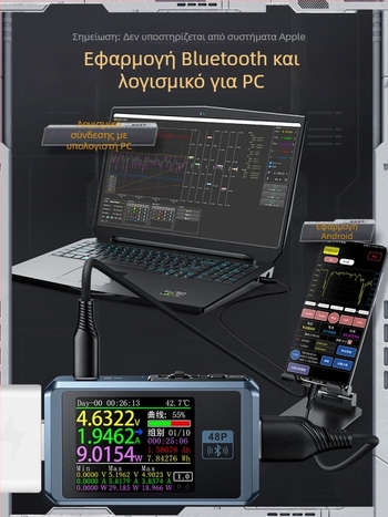 Ανιχνευτής USB DC φορτιστή και αμπερόμετρο για δοκιμή ισχύος γρήγορης φόρτισης, μοντέλο Fnb48p