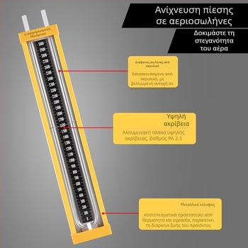 Μετρητής πίεσης σε σχήμα U για μέτρηση πίεσης φυσικού αερίου, καταγωγή Χεμπέι, με δυνατότητα προσαρμογής, μοντέλο: μετρητής πίεσης
