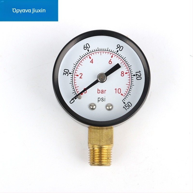 Μανόμετρο διαφορικής πίεσης Y40, εύρος μέτρησης 0–0.1, ακρίβεια 1.6–2.5, σύνδεση με σπείρωμα ακτινο-άξονας