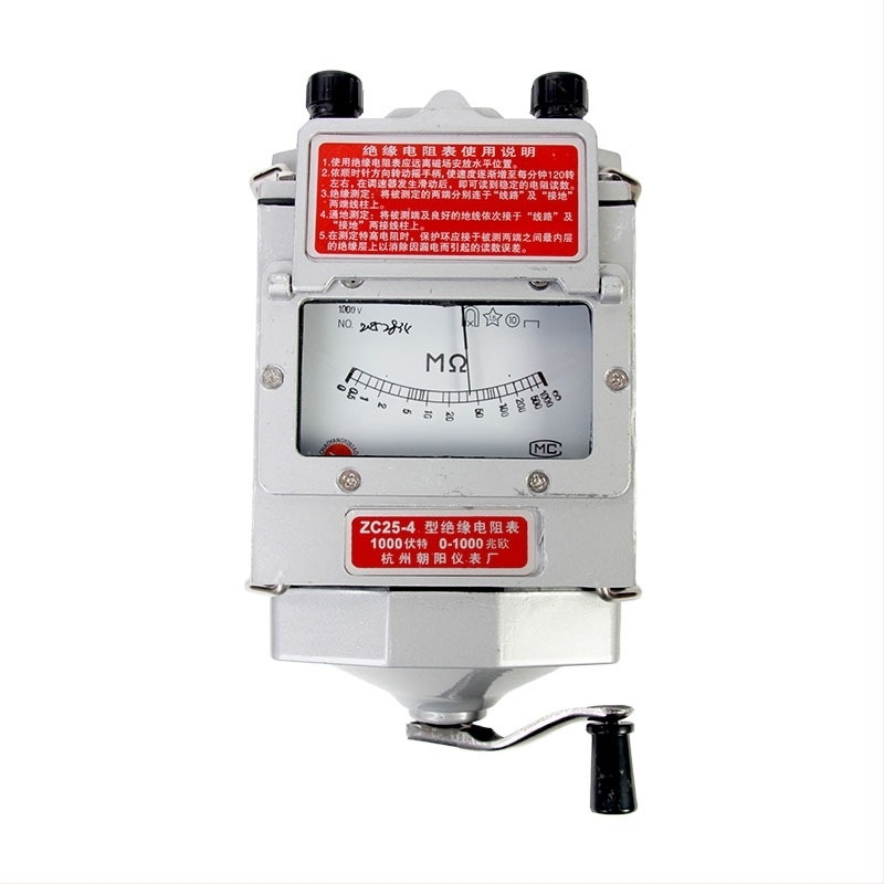 ZC25-3X500V4X/1000V Μετρητής αντίστασης μόνωσης, Τύπος δεικτών